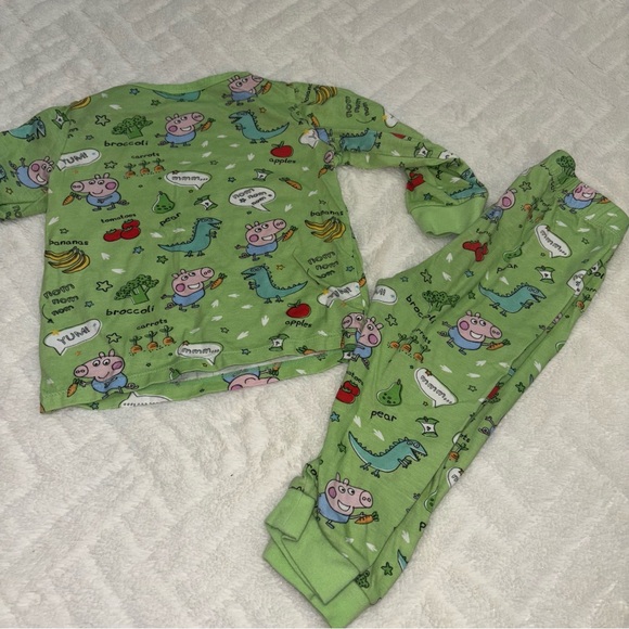 Peppa Pig Green Baby Pajama Set - Picture 3 of 3